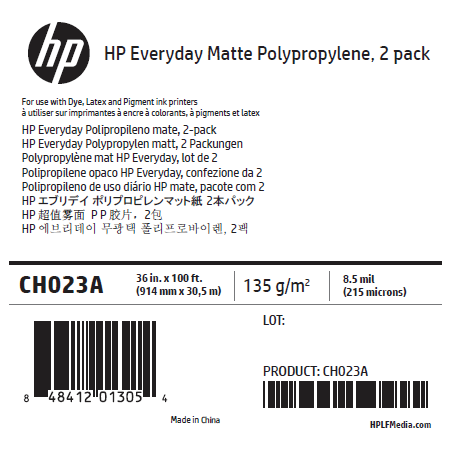 Polypropylène Mat HP- 0,914 x 30,50 m - 120g