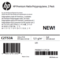 Polypropylène Mat HP - 0,914 x 22,90 m - 140g