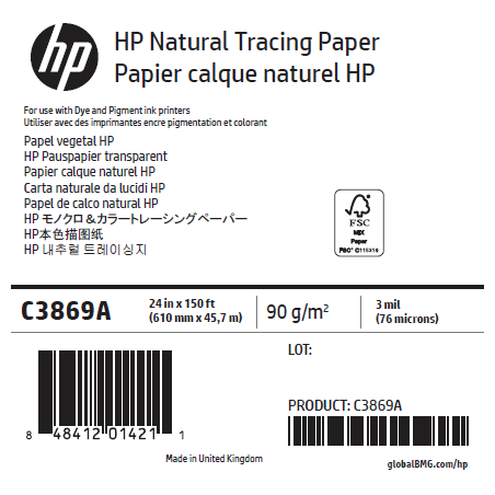 Calque Naturel HP - 0,610 x 45,72 m - 90g