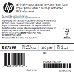 Papier Photo Satin HP - 0,610 x 15,20 m - 300g