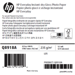 Papier Photo Glacé HP - 1,067 x 30,50 m - 235g