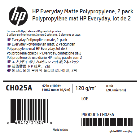 Polypropylène Mat HP - 1,067 x 30,50 m - 120g