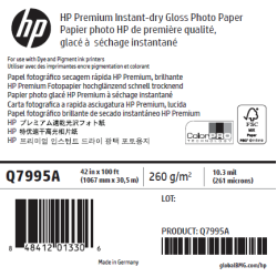 Papier Photo Glacé HP - 1,067 x 30,50 m - 260g