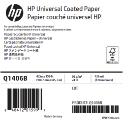 Papier Couché Universel HP - 1,067 x 45,72 m - 90g