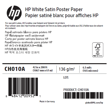 Papier Satin HP - 1,067 x 61 m - 135g