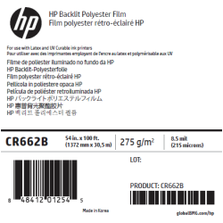 Film Rétro-Eclairé HP - 1,372 x 30,50 m - 285g