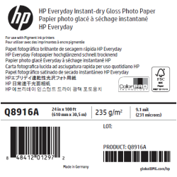 Papier Photo Glacé HP - 0,610 x 30,50 m - 235g