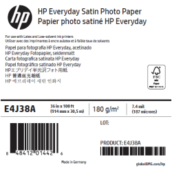 Papier Photo Satin HP - 0,914 x 30,50 m - 180g