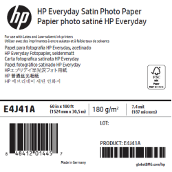 Papier Photo Satin HP - 1,524 x 30,50 m - 180g