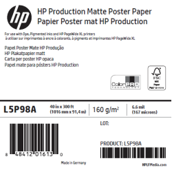 Papier Poster Mat HP - 1,016 x 91,4 m - 160g