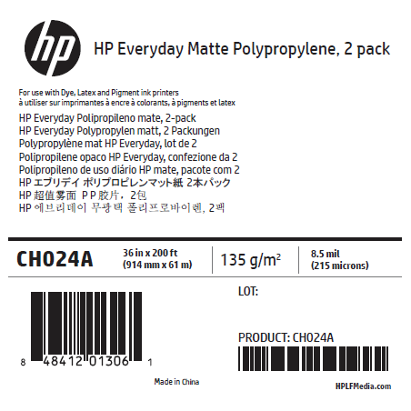 Polypropylène Mat HP- 0,914 x 61 m - 120g
