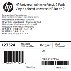 Vinyle Adhésif Universel HP - 1067 mm x 20 m - 160g - C2T52A