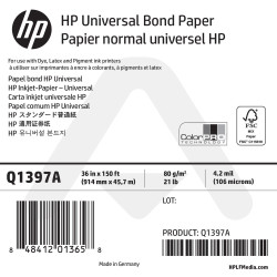 Papier Normal Universel HP - 914 mm x 45,72 m - 80g - Q1397A