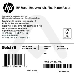 Papier Mat Couché Fort Grammage HP - 914 mm x 30,50 m - 224g - Q6627B