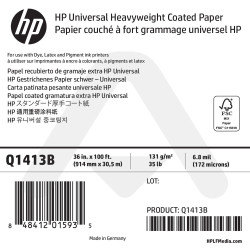 Papier Couché Fort Grammage HP - 914 mm x 30,50 m - 130g - Q1413B