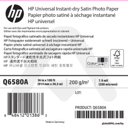 Papier Photo Satiné Universel HP - 914 mm x 30,50 m - 200g - Q6580A