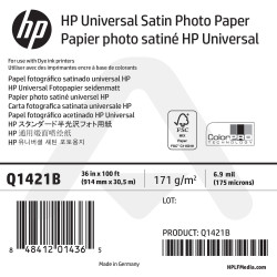 Papier Photo Satin Universel HP - 914 mm x 30,50 m - 200g - Q1421B