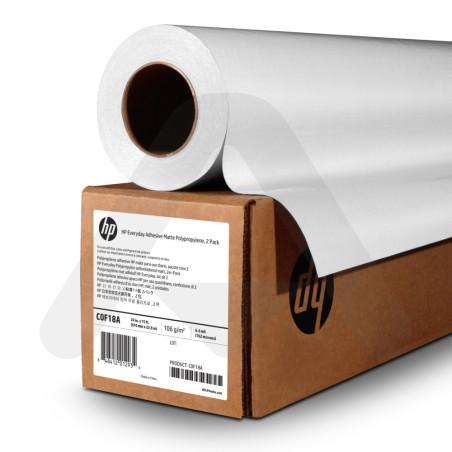 Polypropylène Mat Adhésif HP - 610 mm x 22,90 m - 120g - C0F18A - Pack de 2 bobines Polypropylène Mat Adhésif HP - 610 mm x 22,90 m - 120g - C0F18A - Pack de 2 bobines