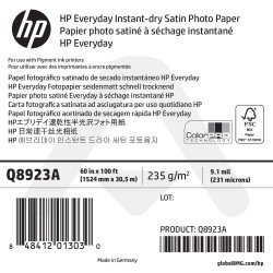 Papier Photo Satiné à Séchage Instantané HP - 1524 mm x 30,50 m - 235g - Q8923A