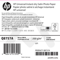 Papier Photo Satiné Pro à Séchage Instantané HP - 1524 mm x 61 m - 200g - Q8757A