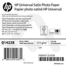 Papier Photo Satin Universel HP - 1067 mm x 30,50 m - 200g - Q1422B