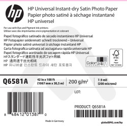 Papier Photo Satiné Universel HP - 1067 mm x 30,50 m - 200g - Q6581A