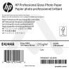 Papier Photo Professionnel Brillant HP - 1370 mm x 30,50 m - 275g - E4J44A
