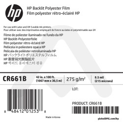 Film Polyester Rétro-Eclairé HP - 1,067 x 30,50 m - 285g - CR661B