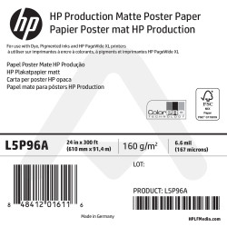 Papier Poster Mat HP Production - 610 mm x 91,4 m - 160g - L5P96A